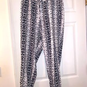 Express snakeskin jogger pants